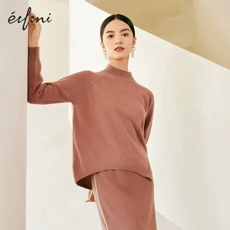 【📁商场同款】📂伊芙丽2021冬季新款韩版圆领套头针织衫女1CA432991图片