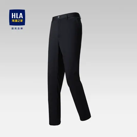 HLA/海澜之家洗水工艺休闲裤春夏时尚舒适撞色织唛商务直筒裤子男商品大图