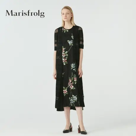 Marisfrolg玛丝菲尔2020年夏季新款女装针织镂空中长款毛针织开衫图片