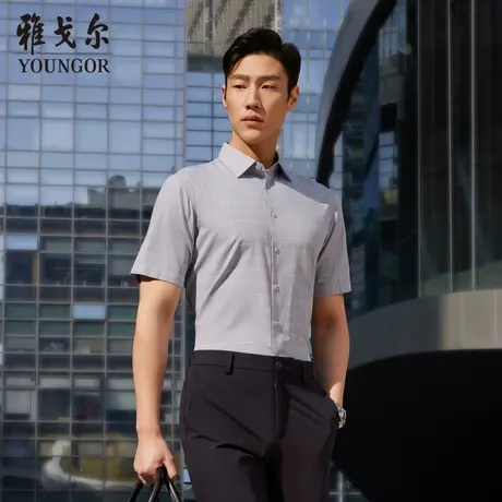 雅戈尔 2024新品男士长袖衬衫纯色衬衣官方商务休闲时尚春夏商品大图