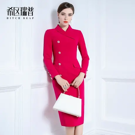 希区瑞普高端正装礼服名媛气质职业西装连衣裙女2023秋冬新款修身图片