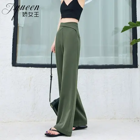 阔腿裤女高腰垂感秋季新款雪纺宽松显瘦西装拖地裤直筒休闲长裤子商品大图