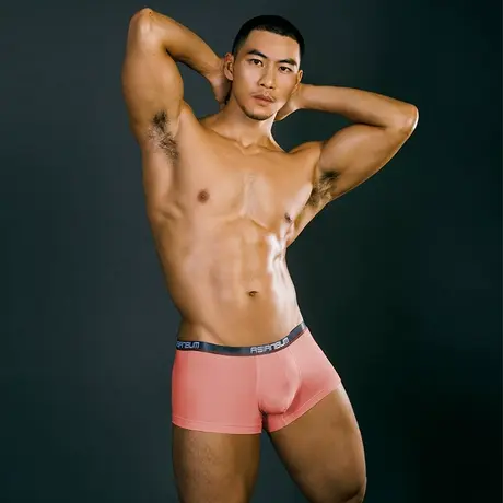 【3条装】Asianbum莫代尔低腰透气无痕性感一片舒适纯色平角内裤商品大图