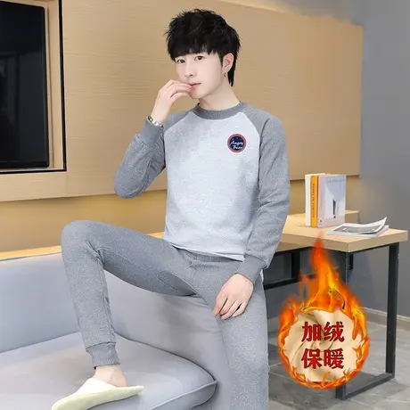 2023新款保暖内衣男士加厚加绒舒适百搭大码青年冬季秋衣秋裤套装商品大图