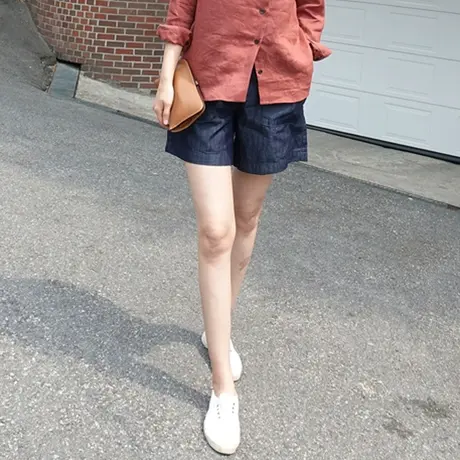 【夏装秒】孕妇短裤夏季薄款潮妈休闲宽松外出时尚大码牛仔短裤商品大图