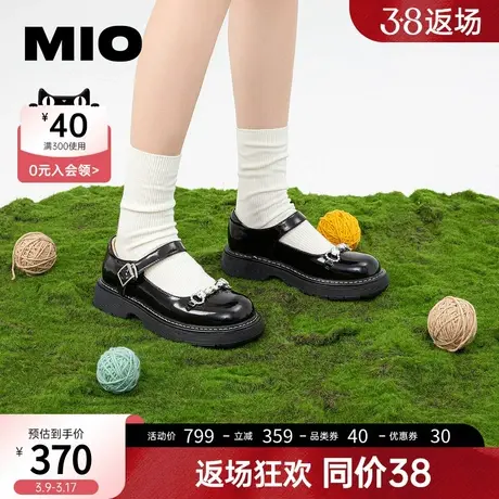 MIO米奥春季时尚温柔潮流漆皮鞋舒适简约甜美气质玛丽珍鞋单鞋女商品大图