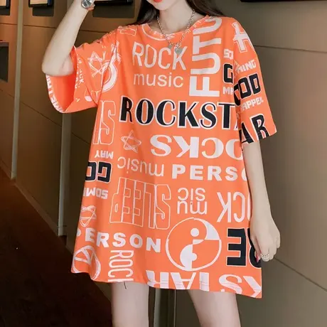 2023年春夏季新款外穿春秋衣女装欧洲站上衣欧货宽松ins短袖t恤潮商品大图