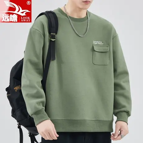 秋季卫衣男潮牌宽松长袖t恤2023新款男士内搭打底休闲上衣春秋款商品大图