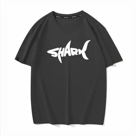 秀洛shark鲨鱼衣服纯棉短袖t恤男女情侣休闲印花上衣打底衫情侣装商品大图