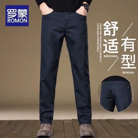 罗蒙秋季爆款2025新款休闲裤男士修身直筒百搭春秋款青年长裤子男商品大图
