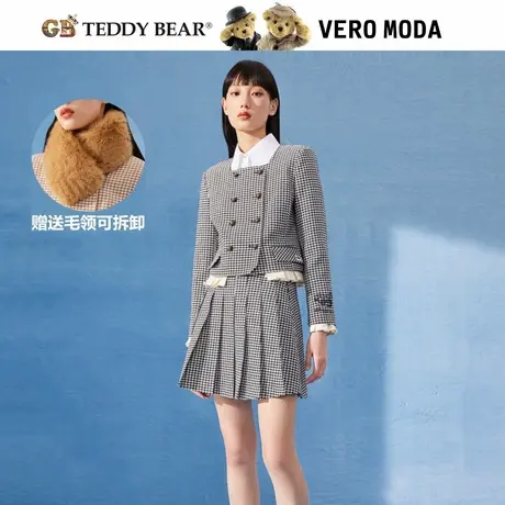 【清仓】Vero Moda奥莱西服外套GB TEDDY BEAR 联名时尚千鸟格女商品大图