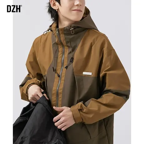 男士户外冲锋衣外套男秋季新款上衣日系痞帅男装夹克登山服防风衣商品大图