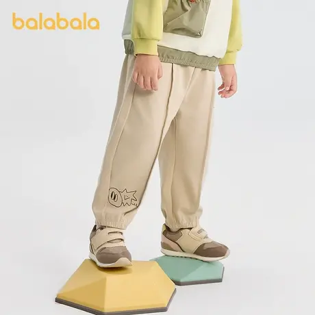 巴拉巴拉balaOne宝宝长裤宽松针织裤男童2025秋新款裤子卡通印花商品大图