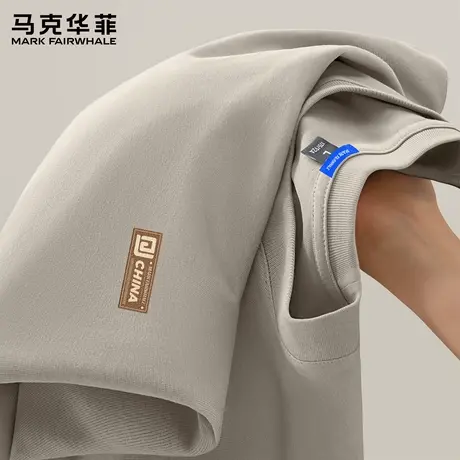 马克华菲美式复古纯棉t恤男款衣服秋季2025新款宽松情侣长袖上衣X商品大图