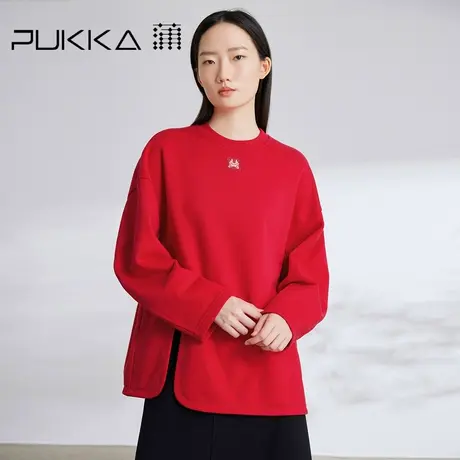 蒲PUKKA 新中式生肖款卫衣2023秋冬装新款套头长袖T恤上衣商品大图