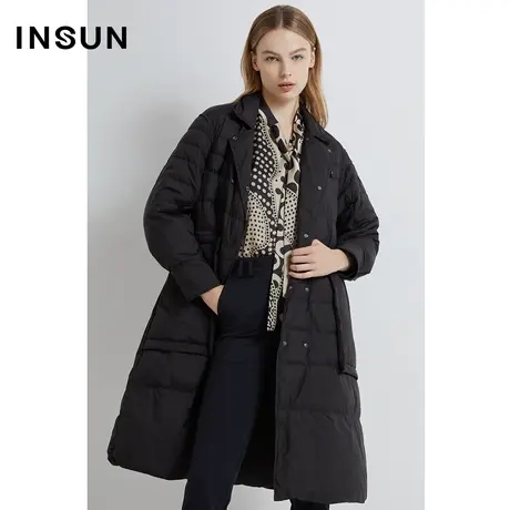 INSUN恩裳线上专选冬季休闲大口袋鹅绒羽绒服商品大图