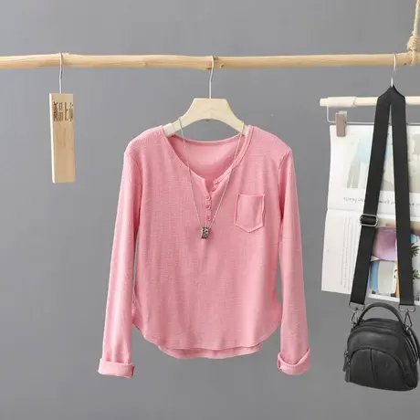 纯色短款露腰心机上衣潮打底衫早秋新款小众显瘦小众女装t恤体恤图片