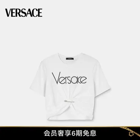 【甄选礼物】VERSACE/范思哲 女士Safety Pin Logo 短袖T恤商品大图