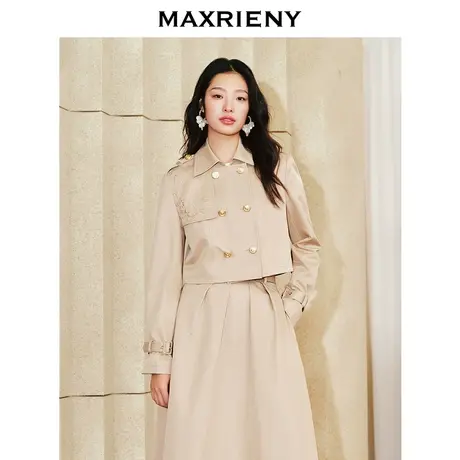 [买4免1]MAXRIENY精致复古感绣花搭片设计感短外套2024春季上衣商品大图