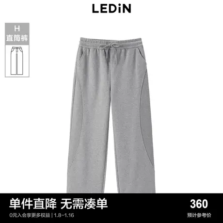 【商场同款】乐町拼接休闲长裤女冬季新款休闲裤C2GHD4504商品大图