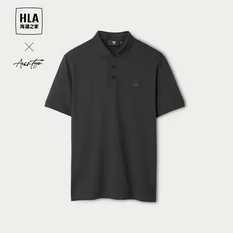 HLA/海澜之家轻商务时尚系列polo24春夏新吸湿速干防紫外线短袖男商品大图