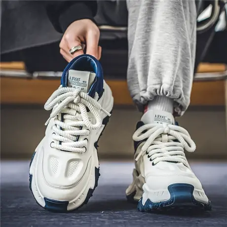 莆田男鞋春夏季潮流休闲运动鞋男款学生增高小众厚底潮鞋2024新款商品大图