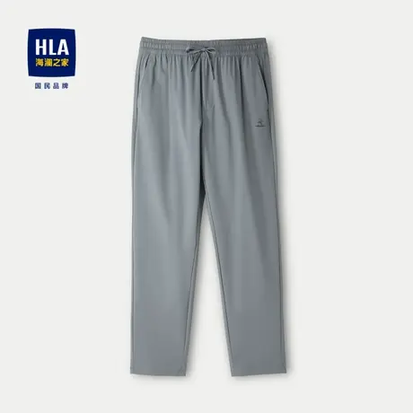 HLA/海澜之家六维弹力休闲裤24春夏新抽绳系带渐变印花九分裤子男图片
