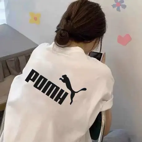 官方正品奥特莱斯ins潮牌t恤男短袖夏季纯棉宽松背后印花体恤半袖图片