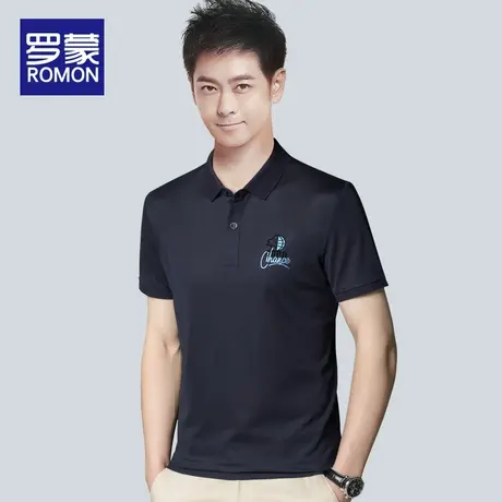 罗蒙polo衫男短袖夏季薄款休闲翻领上衣服男宽松夏天商务男士t恤图片