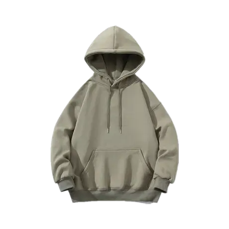 秋冬季简约纯色百搭连帽卫衣男潮牌isn学生宽松情侣休闲加绒外套商品大图