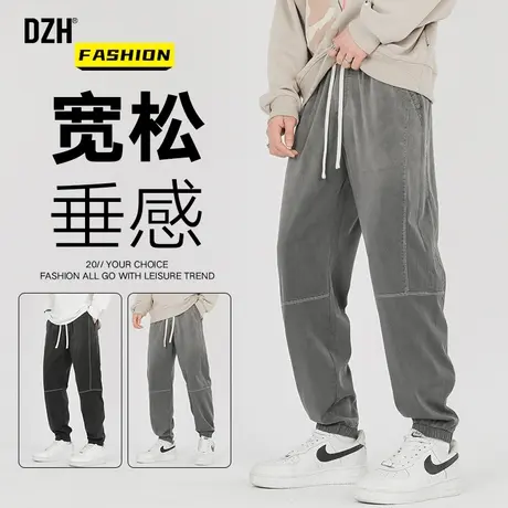 男士莱赛尔天丝牛仔裤男夏季薄款日系高街垂感裤子男款休闲裤男裤商品大图