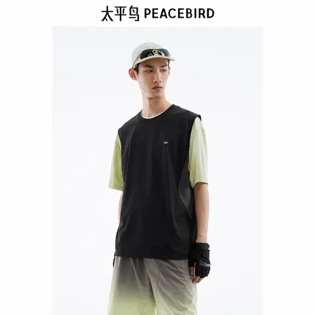 太平鸟男装季新款弹力男背心休闲T恤B2CNE2B07图片