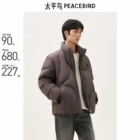 太平鸟男装 美式复古面包服冬季新款宽松潮流羽绒防寒服男商品大图