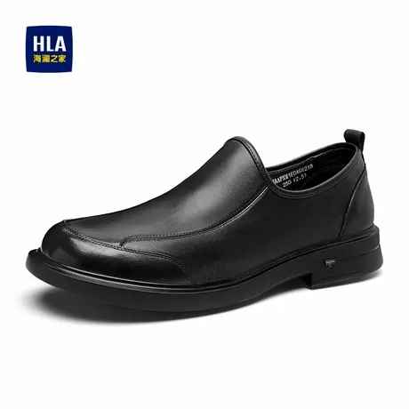 HLA/海澜之家2025春夏新款【头层牛革】男皮鞋便捷套脚百搭皮鞋商品大图