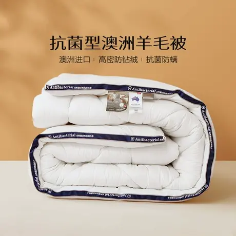 恒源祥新款抗菌款澳洲羊毛被加厚保暖冬被春秋被四季家用被芯被子商品大图