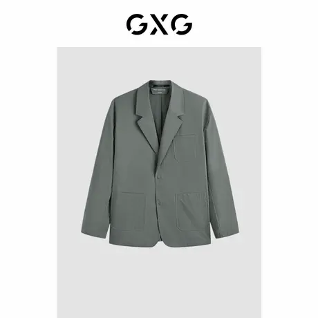GXG男装 零压系列灰绿平驳领西装 24春季新品GFX11301571图片