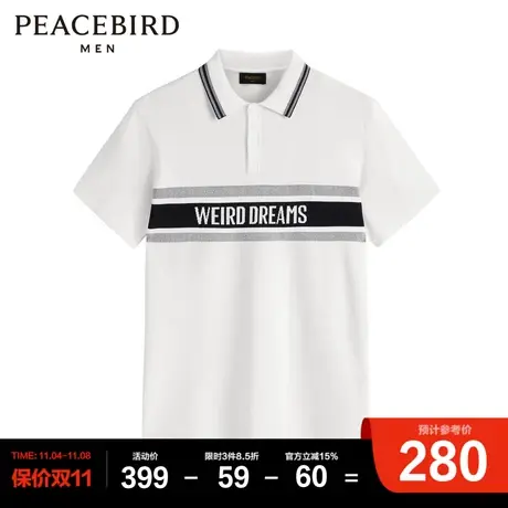 太平鸟男装奥莱 2023年春季POLO领线套衫男上衣商品大图