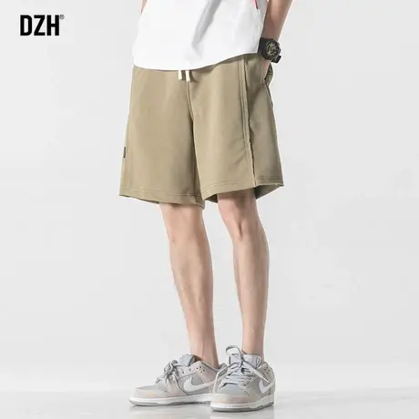 男生夏季毛边短裤男休闲运动裤子男款沙滩裤宽松五分裤2023年新款图片