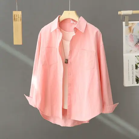 2024早春新款上衣女内搭长袖衬衣设计感小众法式气质衬衫式外套女图片