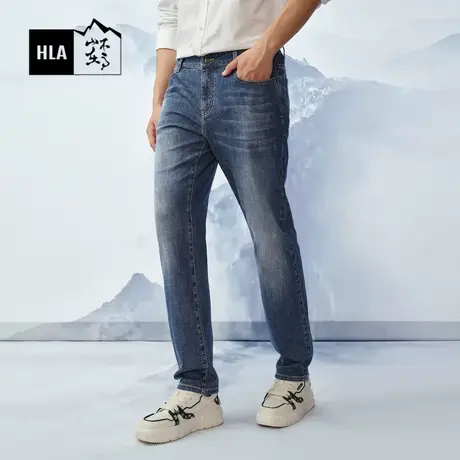 HLA/海澜之家循迹山不在高系列牛仔裤24春夏新中腰五袋款裤子男商品大图