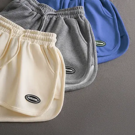 短裤休闲宽松运动裤2023夏季新款女装裤子学生薄款百搭设计感女裤商品大图