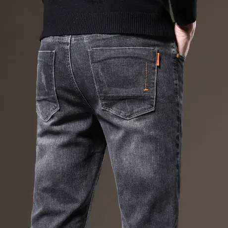 春秋款夏季薄款弹力牛仔长裤男士2023新款休闲男裤子修身小脚秋季商品大图