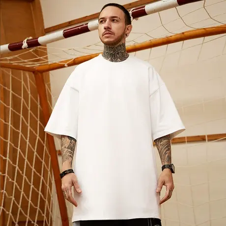 加肥加大纯色宽松T恤简约白色纯棉打底半袖大码男装短袖五分袖图片