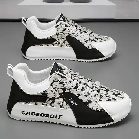 男鞋潮牌夏季透气运动休闲阿甘板鞋潮流百搭厚底包底潮鞋2023新款商品大图