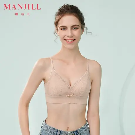 熳洁儿内衣女小胸聚拢收副乳美背性感蕾丝三角杯无钢圈文胸罩商品大图