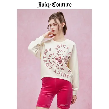 Juicy Couture橘滋卫衣女2024春季新款美式宽松显瘦印花圆领上衣商品大图