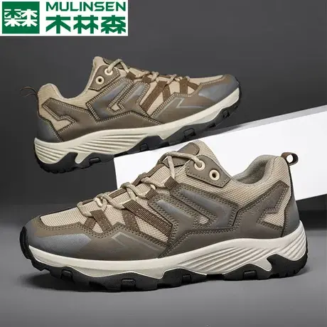 木林森户外登山运动鞋子男秋冬季2023新款工地干活耐磨劳保鞋男士商品大图