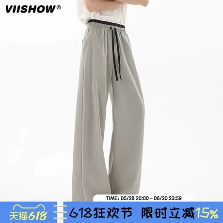 VIISHOW美式潮牌休闲裤男2025年夏季新款薄款潮牌时尚宽松长裤子商品大图