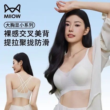 猫人兔耳杯内衣女大胸显小美背夏薄款收副乳防下垂2025新款文胸罩商品大图