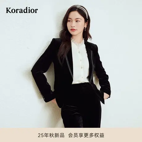 珂莱蒂尔koradior秋季款优雅气质减龄西装外套女士百搭西服上衣图片